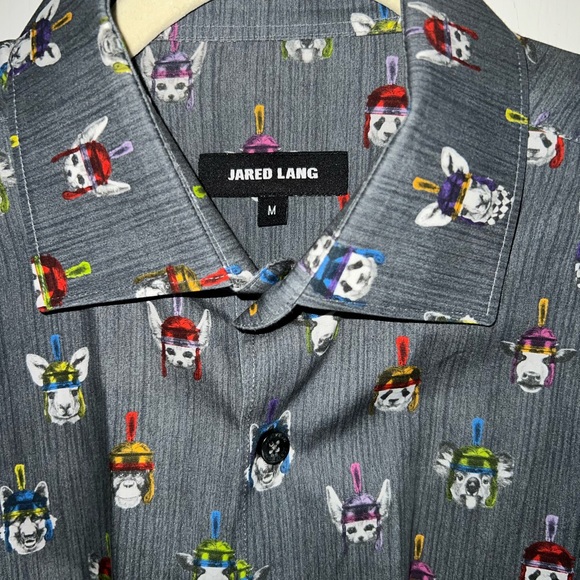 Jared Lang Animals in Helmets Button Down M - Picture 14 of 14